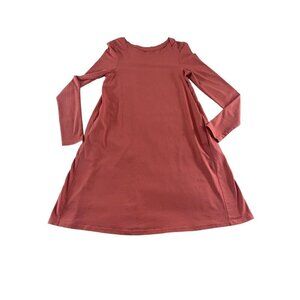 Pact Women's Soft Orange Long Sleeve Summer Dress - XS